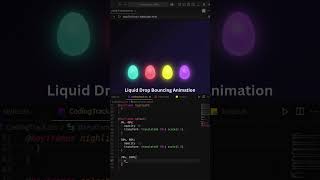 🌊 Liquid Drop Bouncing Animation | CSS + JS Particle Effects | HTML CSS JavaScript | #html #css