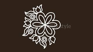 Beautiful free hand rangoli designs / rangoli/muggulu/easy rangoli designs/simple free hand rangoli