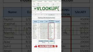VLOOKUP WITH CHOOSE FUNCTION😱🔥