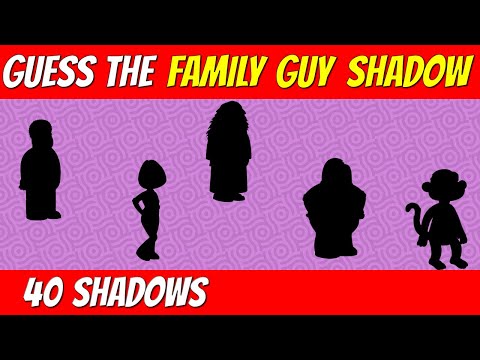 Guess the FAMILY GUY CHARACTER from SHADOW | Cartoon quiz challenge
