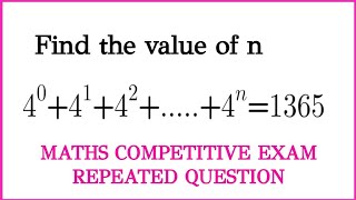 Sum of the powers of 4 | Exponent tricks | USA MATHS OLYMPIARD | IMO | CGMO | EGMO | #imo #satexam