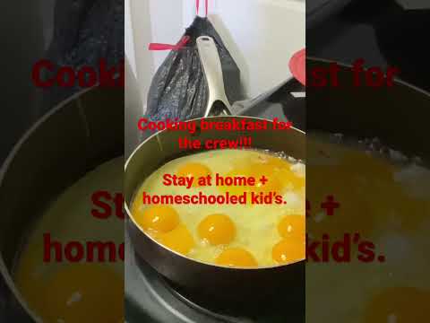 Cook a quick breakfast for my kid’s & 34 weeks Pregnant 😘😘