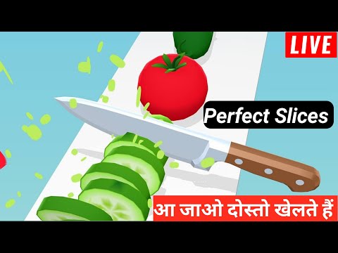 fruit cutting gameplay live | perfect slices game video | live gaming video
