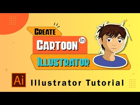 How to draw a Cartoon Character in Adobe Illustrator | Anime character design