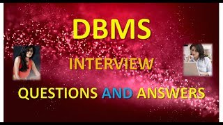 Database DBMS Interview Questions and Answers Part 1