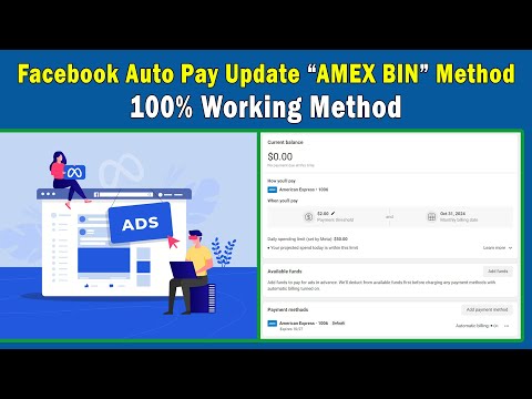 Facebook Auto Pay Update (AMEX BIN METHOD) No Verify 100% Working