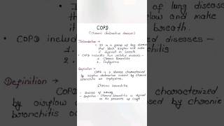 easy notes - COPD [Chronic obstructive pulmonary disease]#easy notes# medical-surgical nursing