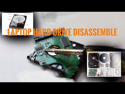 "Laptop hard drive inside parts view"