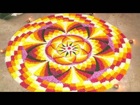 Flower Rangoli Designs for Special Occasions@Exotic Designs|| Very beautiful Flower Rangoli Designs
