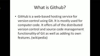 Demo video on Git, Github, and Collaboration