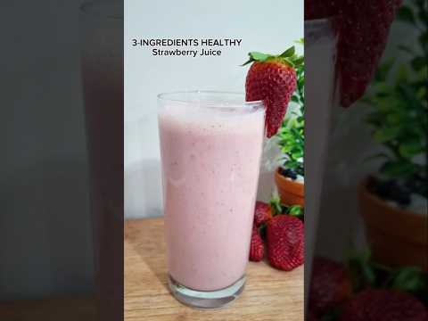 Healthy Strawberry Milkshake . #asmr  #milkshake #milk #strawberry #fyp  #smoothie #healthy #shorts