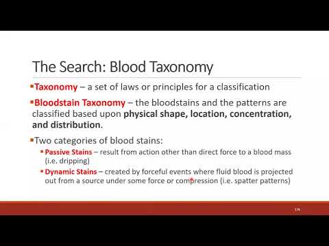 Criminal Investigation - Blood Stains Part II and Time of Death Part I