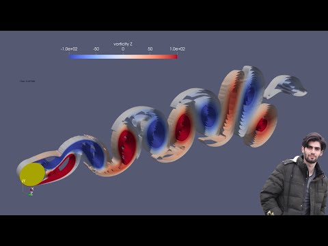Iso-Surface of vorticity field in Paraview