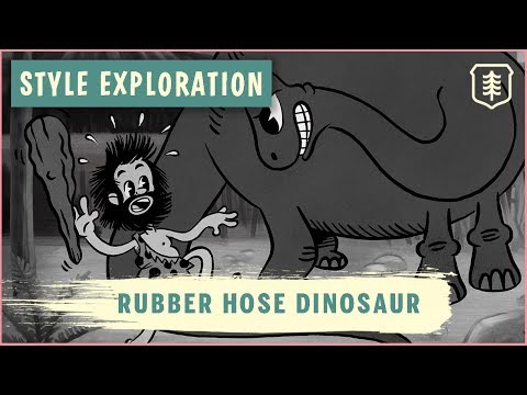 Rubber Hose Cartoon DINOSAUR - Style Challenge!