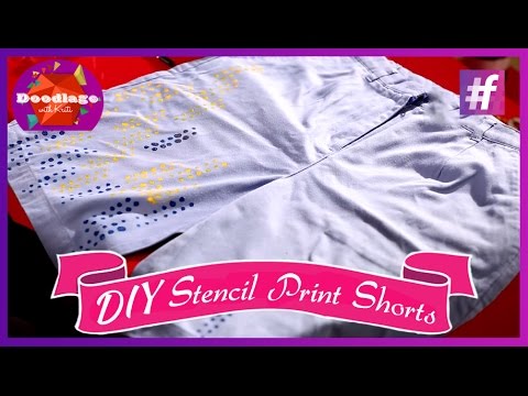 DIY Tutorial | How To Make Stencil Print Shorts