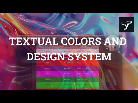 Textual named colors and design system