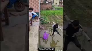When gravity hits harder than your crush’s👍 rejection!”#DesiFails #EpicFall #FruitAttack #viral2025