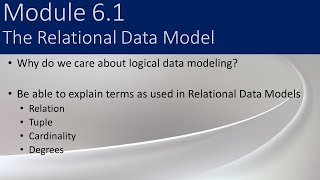 6.1 - The Relational Data Model