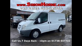 Simon Horne used vans for sale offer 2011 Ford Transit 280 SWB 2.2Tdci covered only 82000 miles