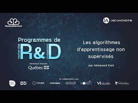 Programmes de R&D - Ateliers d'IA: Les algorithmes d'apprentissage non supervisés