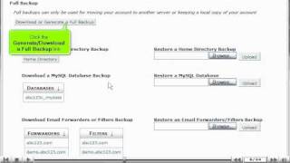 Use the backup feature in cPanel | cPanel Backup Feature