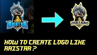 Easy trick to create logo like Raistar /free fire logo 💙