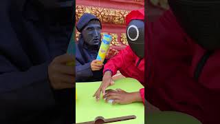 Squid Game Challenge With Real Masks 🎭 #squidgame #shorts #challenge