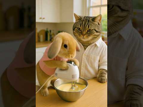 NEVER Give a Rabbit a Mixer 🐰🔥 #cute #kitchenfails