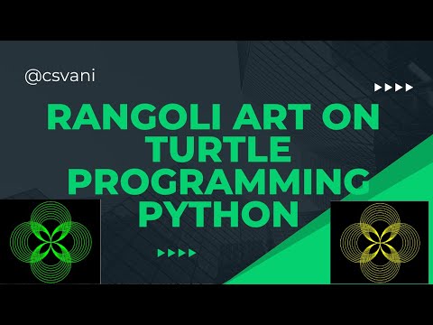 Rangoli Art in Turtle Programming in Python using circle | Beginners | #school #pythonprogramming