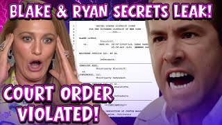 Blake Lively & Ryan Reynolds DEFY Court By Leaking SEALED Testimony EXPOSING Their MISDEEDS