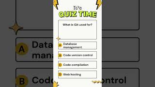 What is Git used for? #GitVersionControl #CodeManagement #DeveloperTools #SoftwareDevelopment #quiz