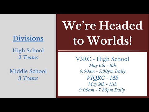 16346 - Cranberry Robotics is headed to worlds!