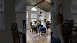 DIY vaulted ceiling! We added a faux beam and tongue and groove wood planks 🫶🏻 #diy #diyprojects