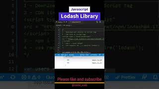 Lodash in javascript #shorts