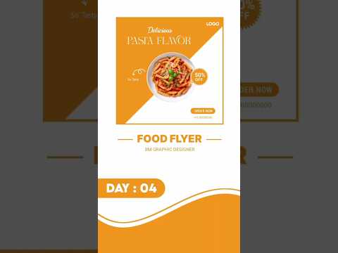 Easy Food Flyer Design for your Business! #youtubeshorts #tutorial #viral