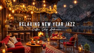 Celebrate New Year 2026 in Cozy Winter Coffee Shop Ambience with Jazz Relaxing Music & Fireworks