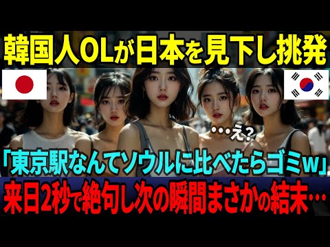 【海外の反応】韓国人OL日本を酷評「東京駅は韓国以下w」→来日2秒で衝撃の光景に顔面蒼白…