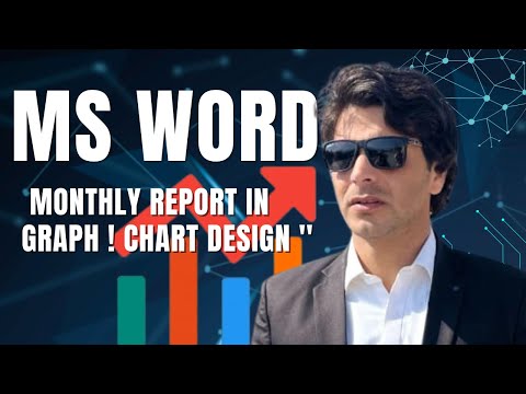 MS Word Insert Chart Tutorial | Monthly Report in Graph | Urdu Hindi | MS Office Full Guide !