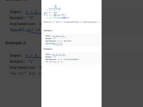 Part 1 - LeetCode 1545 - Find Kth Bit in Nth Binary String
