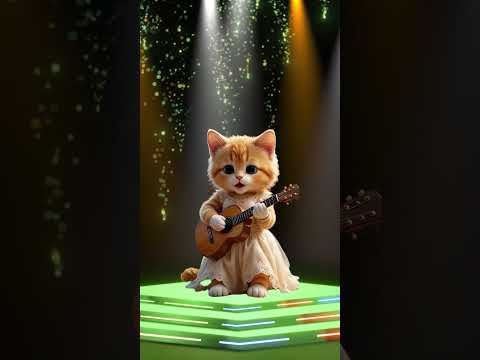 Cute Cat Singing on Stage 🎤  #Snappy World#Shorts#pets#cat singing #cute#mèo cute@mèo hát#funny