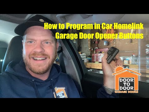 How to Program in Car Homelink Garage Door Opener Buttons.