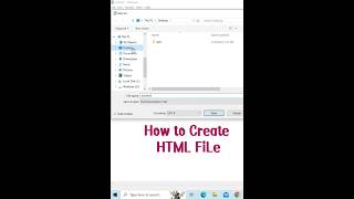 How to Create HTML File 🔥👨‍💻💻 || #shorts