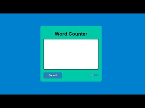 Make a word counter using html css and javascript