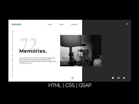 Animated Website Home Page | HTML | CSS | GSAP