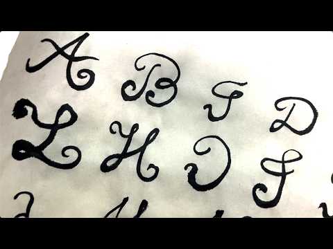 Ink Journey Day 7 Cursive Handwriting Fancy Capital Letter Greek handwritten alphabet