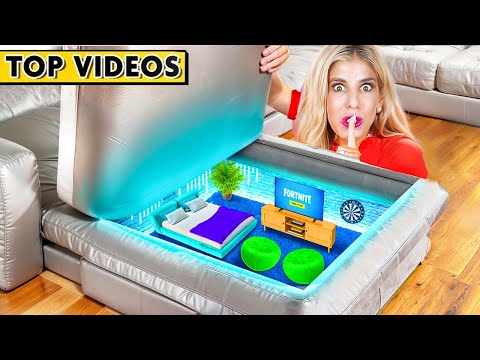 I Built The BEST Secret Rooms To Hide In! | Rebecca Zamolo