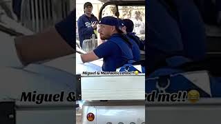 Miguel & Max noticed me！#dodgers #springtraining2025 #arizona #camelbackranch #miguelrojas #maxmancy