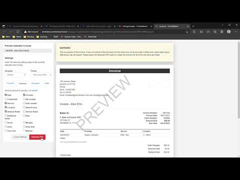 Generate Invoice
