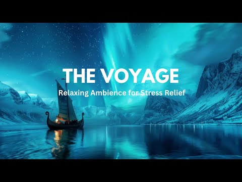 The Voyage on Blue Lake | Study & Stress Relief Ambience #NorthernLights #VikingAmbience