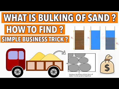 what is bulking of sand? and how to find bulking of sand? | simple steps | sand business trick
